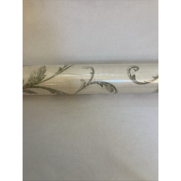 Village wallpaper double roll 5802533 green scroll beige. New Sealed Run‎ 19. ￼ - Picture 4 of 9